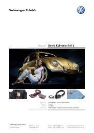 VW New Beetle Kollektion - Knubel