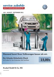 Niemand kennt Ihren Volkswagen besser als wir. - Knubel