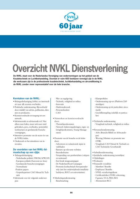 Overzicht NVKL Dienstverlening - KNVvK - Koninklijke Nederlandse ...