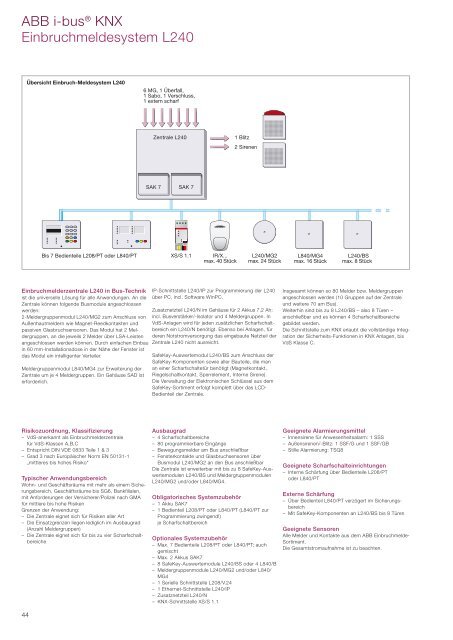 ABB i-bus® KNX Gebäude-Systemtechnik Programmübersicht 2011 ...