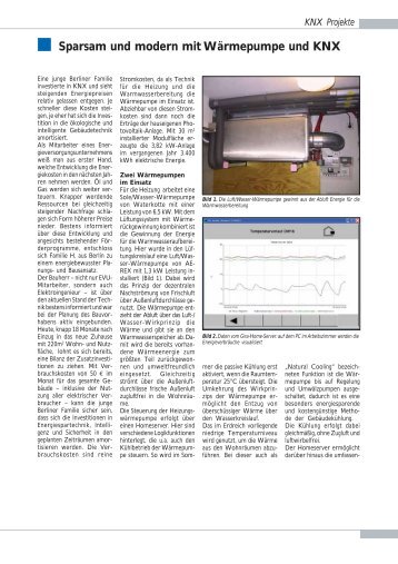 Sparsam und modern mit WÃ¤rmepumpe und KNX