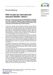 KNX ist jetzt der internationale Standard ISO/IEC 14543-3