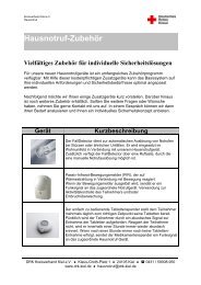 Infoblatt Hausnotruf-Zubehör - DRK Kiel e.V.