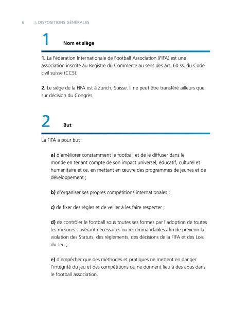 Statuts de la FIFA (2012) - FIFA.com