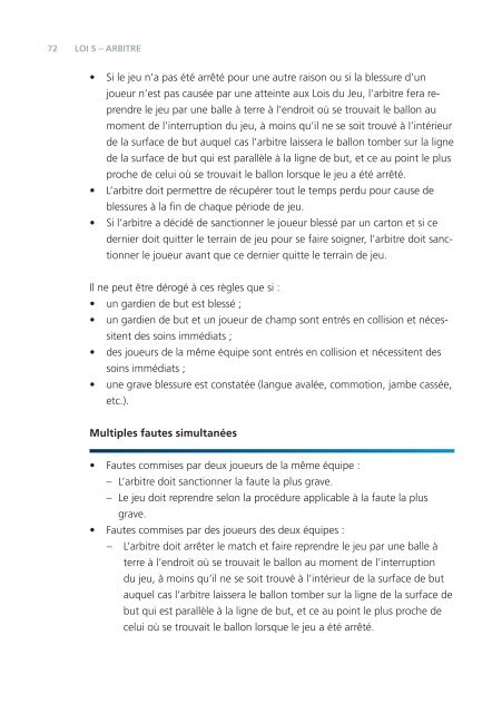 Interprétation des Lois du Jeu et directives pour arbitres - FIFA.com