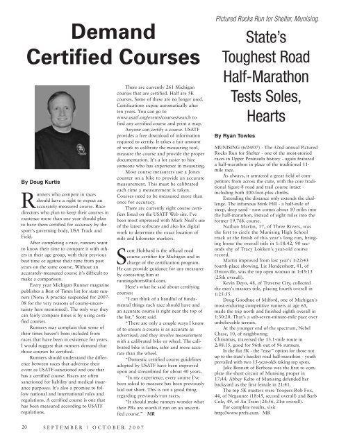 In This Issue - Michigan Runner