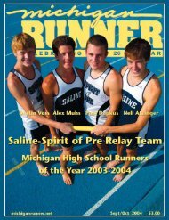 September-November 2004 Event Calendar ... - Michigan Runner