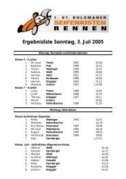 Ergebnisliste Seifenkistenrennen 2005 in pdf-Format - St. Koloman