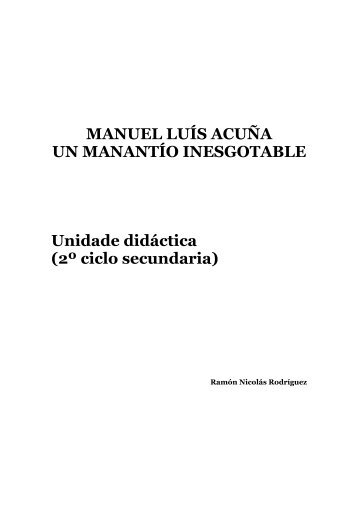 Manuel Luís Acuña. Un manantío inesgotable - Asociación de ...