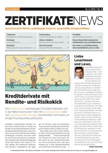 Nr. 6 ZERTIFIKATE NEWS - Handelsblatt