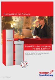 BioWIN - Pellets-Zentralheizungskessel - INUTEC Solarzentrum