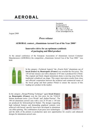 Press Release - aerobal