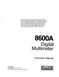 FLUKE 8800A DIGITAL MULTIMETER   INSTRUCTION OPERATING & SERVICE MANUAL 