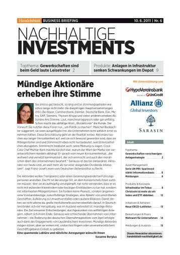 INVESTMENTS - Handelsblatt