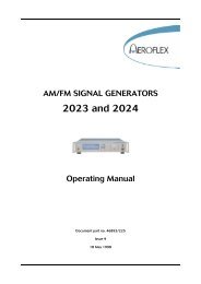 2023 & 2024 Operating Manual - Aeroflex