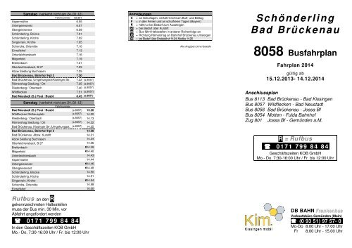 Bad BrÃ¼ckenau - Oberleichtersbach - Schondra - SchÃ¶nderling - KOB