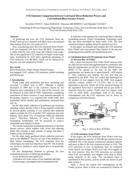 CO2 Emission Comparison between Coal-based Direct Reduction ...