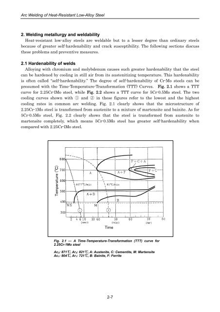 Arc Welding of Specific Steels and Cast Irons