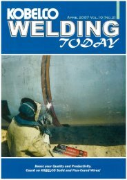 Kobelco Welding Today Vol.10 No.2 2007