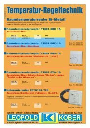 Temperatur-Regeltechnik - Leopold Kober Ges.mbH