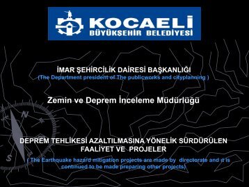 Zemin ve Deprem Ä nceleme MÃ¼dÃ¼rlÃ¼ÄÃ¼ - Kocaeli BÃ¼yÃ¼kÅehir ...