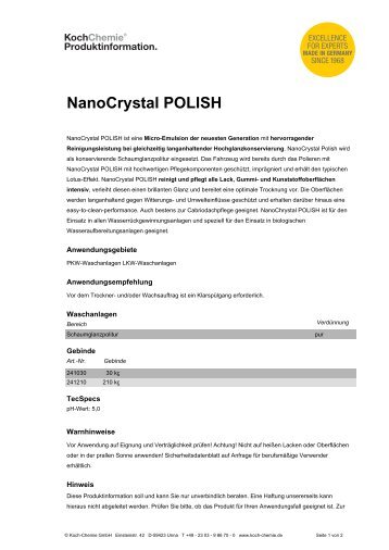 NanoCrystal POLISH - Koch-Chemie