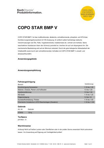 COPO STAR BMP V - Koch-Chemie