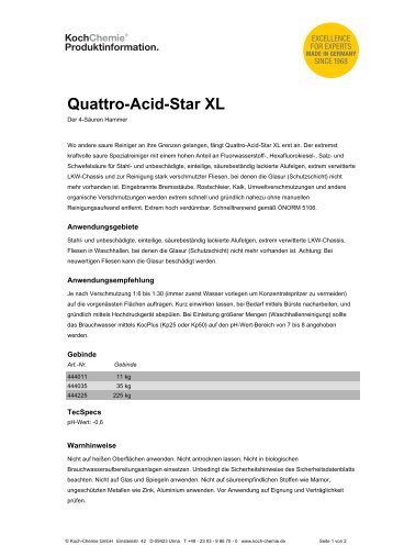 Quattro-Acid-Star XL - Koch-Chemie