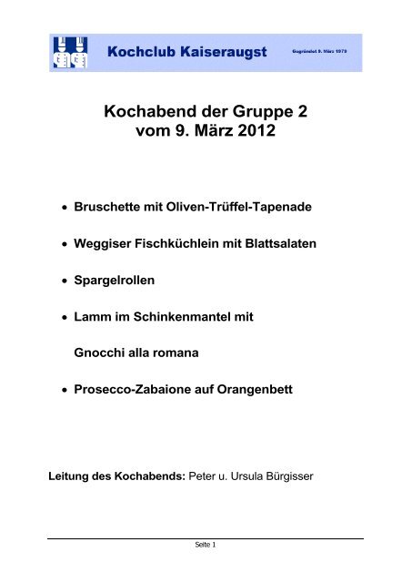 Rezept als PDF herunterladen - Kochclub Kaiseraugst