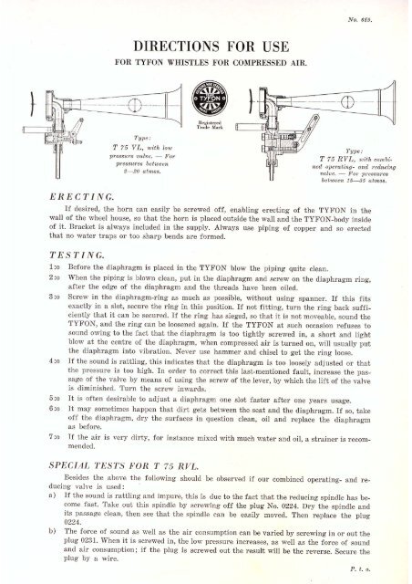 DIRECTIONS FOR USE - Kockum Sonics