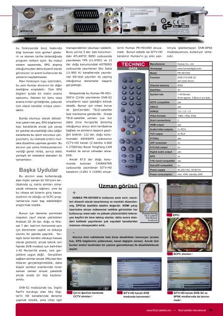 Uzman görüsü - TELE-satellite International Magazine