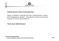 Wiederholung der letzten Vorlesungsstunde: Aufbau von Metallen ...