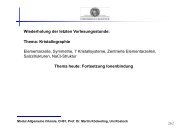 Wiederholung der letzten Vorlesungsstunde: Thema ...