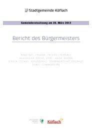 Bericht des Bürgermeisters - Stadtgemeinde Köflach