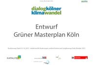 Entwurf Grüner Masterplan Köln - Dialog Kölner Klimawandel