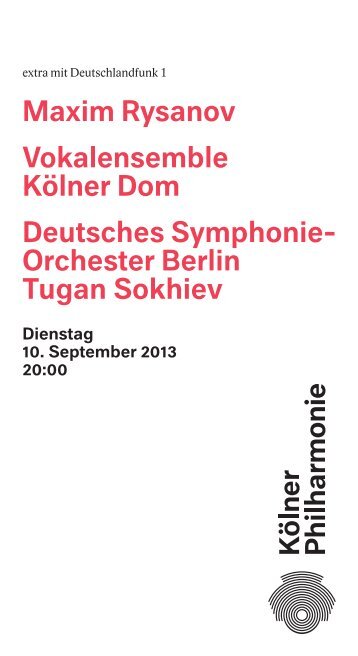 Download PDF - Kölner Philharmonie