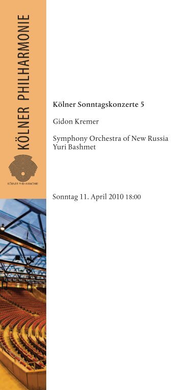 Download PDF - KÃ¶lner Philharmonie