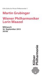 Download PDF - KÃ¶lner Philharmonie