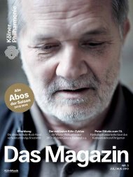 Das Magazin 07/08 2013 - KÃ¶lner Philharmonie