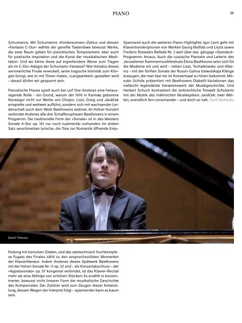 Das Magazin 07/08 2013 - KÃ¶lner Philharmonie