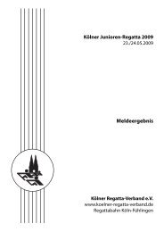 Meldeergebnis - KÃ¶lner Regatta-Verband e.V.