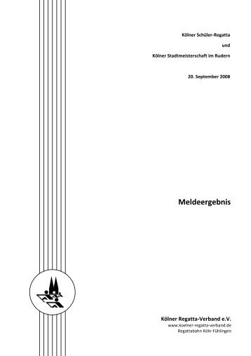 Crystal Reports - Meldeergebnis - KÃ¶lner Regatta-Verband e.V.