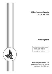 Meldeergebnis - KÃ¶lner Regatta-Verband e.V.