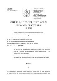 OBERLANDESGERICHT KÃLN - KÃ¶lner Anwaltverein