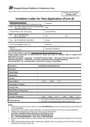Invitation Letter for Visa Application (Form A)