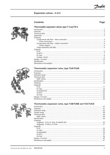 Expansion valves - 2 of 2 Contents Page - Erawan Refrigeration Co ...