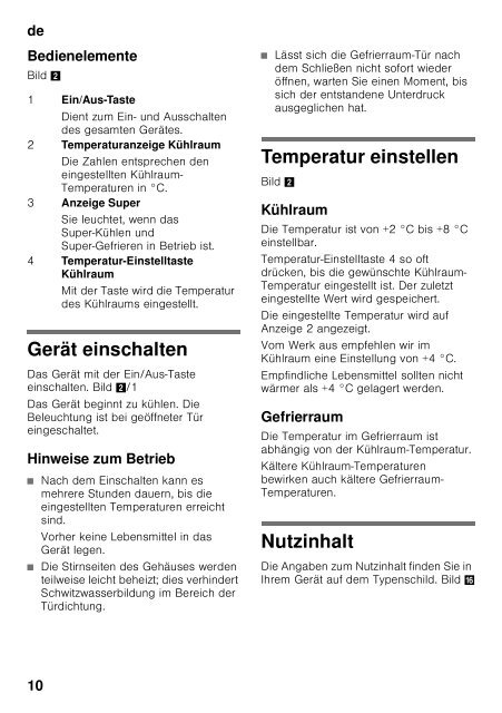 KÃ¼hl-Gefrierkombination Fridge-freezer RÃ©frigÃ©rateur ... - KOENIC