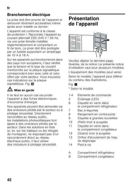 KÃ¼hl-Gefrierkombination Fridge-freezer RÃ©frigÃ©rateur ... - KOENIC