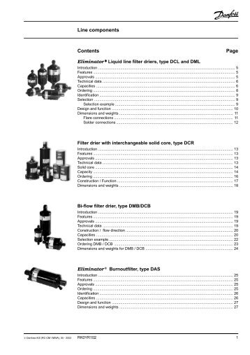 Line components Contents Page - Erawan Refrigeration Co., Ltd.