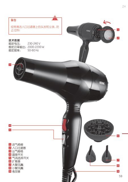 Hair Dryer Professional KHD220 - KOENIC